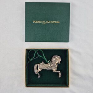 Vintage Reed & Barton Silver Plated Carousel Horse Ornament.